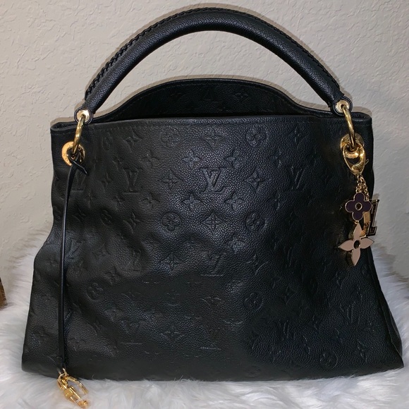UPDATE❤️LOUIS VUITTON ARTSY MM IN BLACK WITH CHARM - Picture 2 of 8